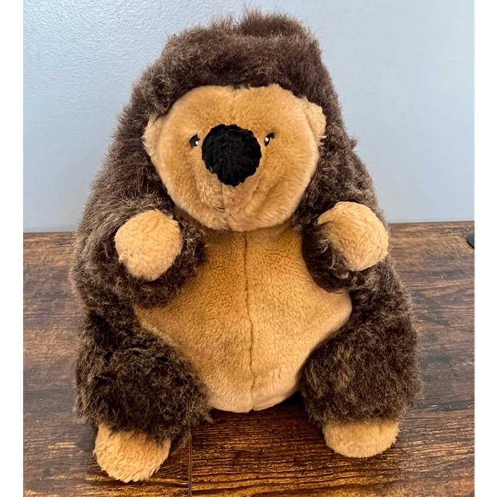 Vintage Toys R Us Woodland Hedgehog Plush Stuffed Animal Toy Forest Creature
